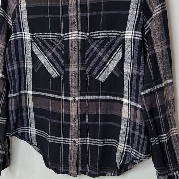 Free People Button Down Flannel Shirt Size XS - Picture 3 of 8